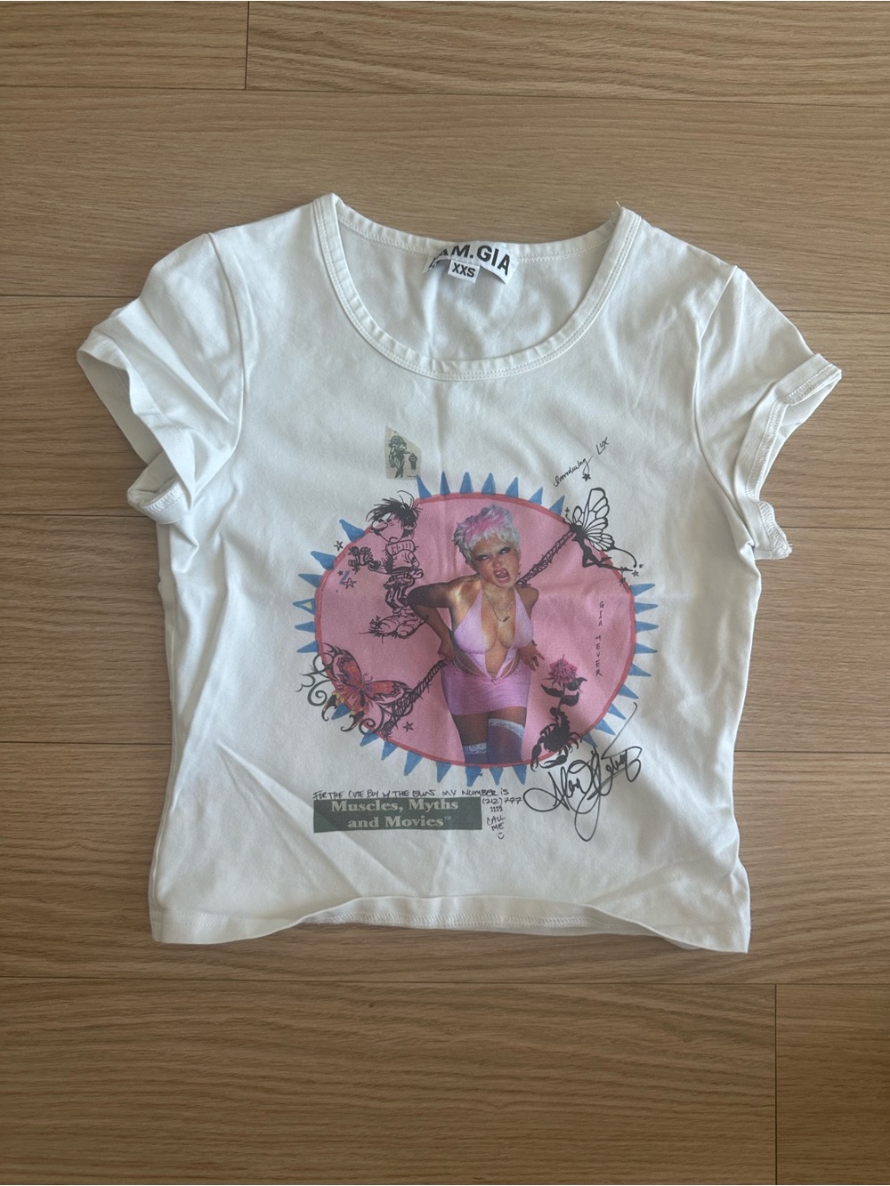 I AM GIA graphic t shirt cropped